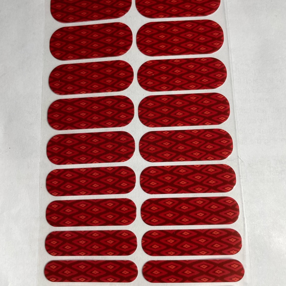 Jamberry October Host Exclusive 2016 Red Geometric Nail wrap